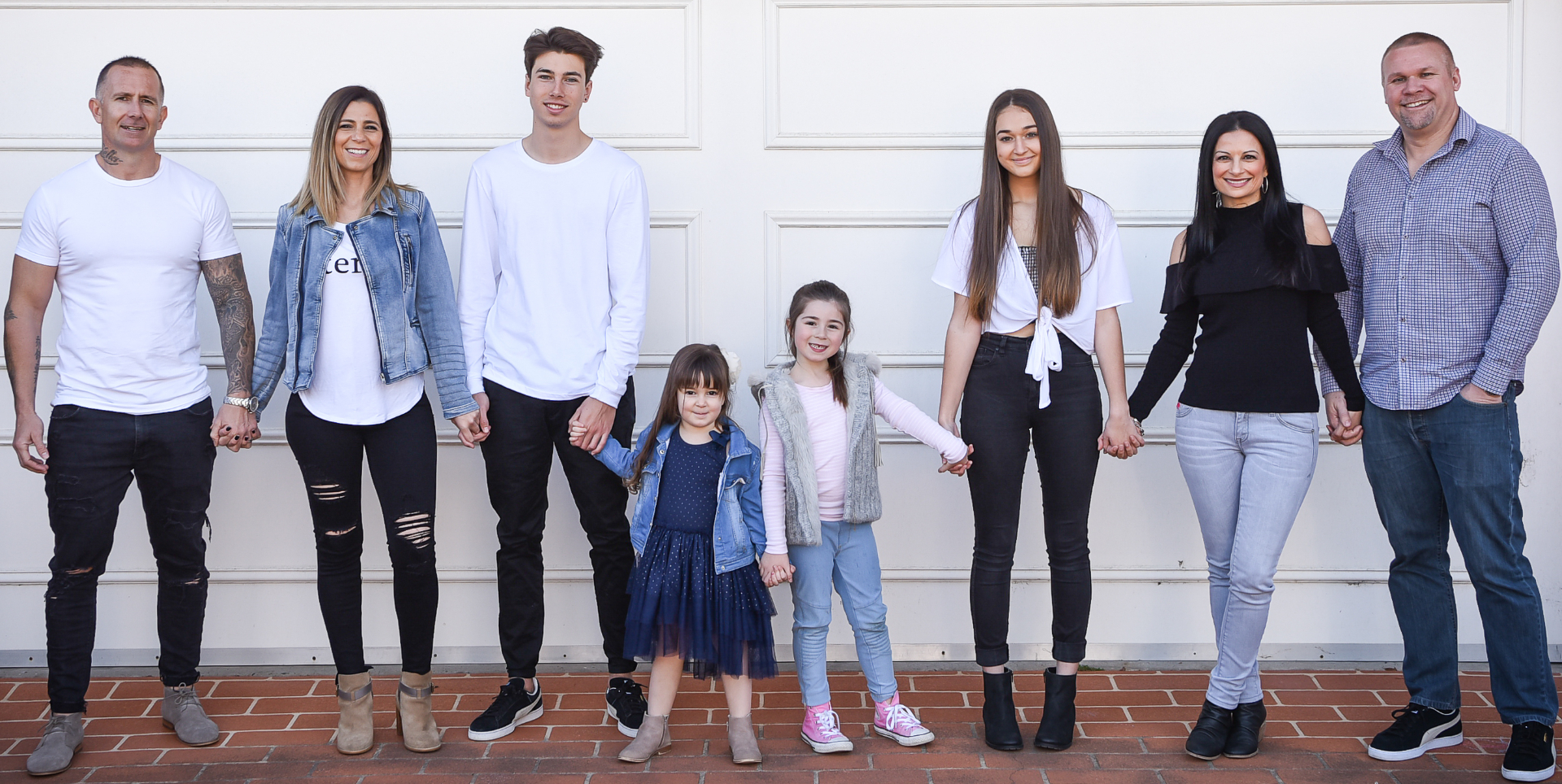 A blended co-parenting family together